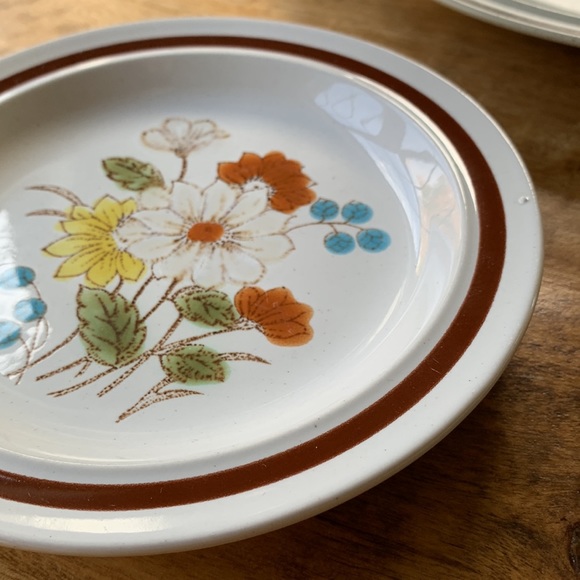 Set of Three Vintage Floral Plates - Picture 9 of 14